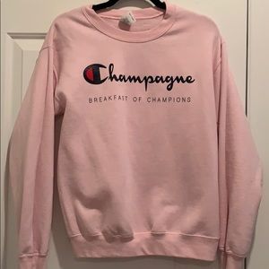 Champagne breakfast of champions sweatshirt